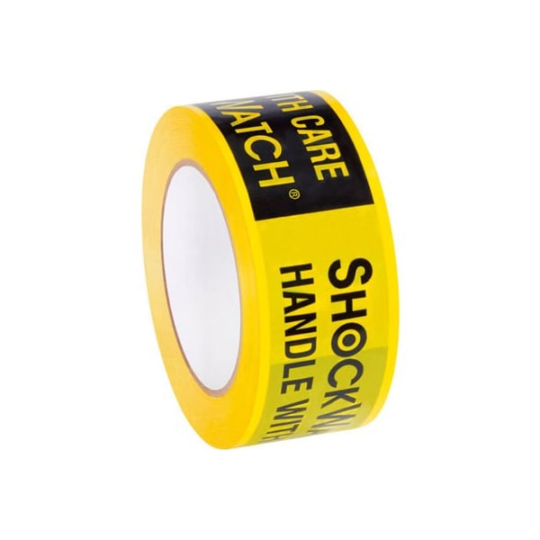 Shockwatch SpotSee ShockWatch Alert Tape, 2 Mil, 2inW x 200 Yds., Yellow/Black, 1 Roll 26602 - main